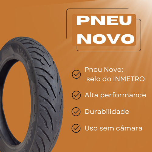 Pneu Biz Pop 100/110/125 80/100-14 Street City Sem Camara