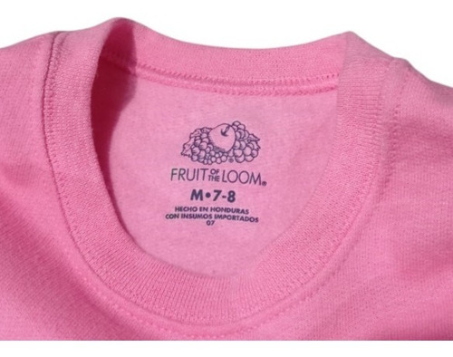 Sudadera Rosa Para Niña Fruit Of The Loom Talla 7-8 (Usado)