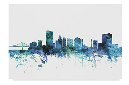 Cuadro Toledo Ohio Skyline De Michael Tompsett, 12x19, Multi