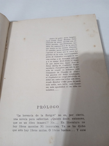 La Herencia De La Sangre Claudio De Alas Novela Palermo Envi (Usado)
