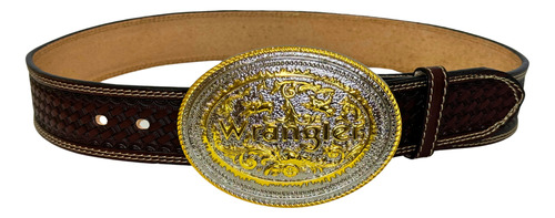 Cinturón Vaquero Con Hebilla Ovalada Wrangler 100% Cuero 