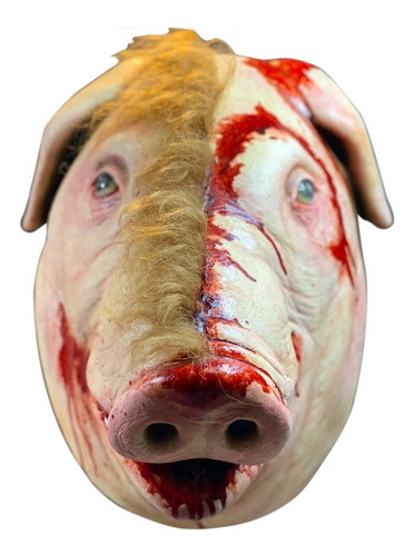 Fantasia de terror de Halloween Pig Mask Motel Hell rosa claro