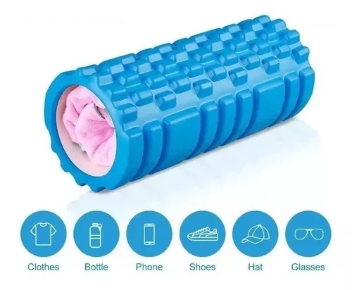 Rolo Rodillo Texturado Masajes Foam Roller Elongación 33cm