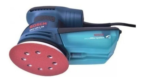 Lijadora profesional roto orbital Bosch Professional GEX 125-1 AE con sistema velcro azul 250W 220V