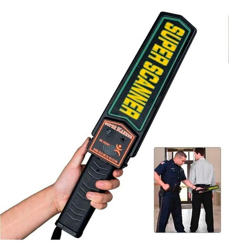 Detector De Metais Manual Portátil Com Bateria Recarregável