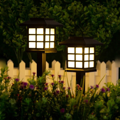 Luminaria Espeto Energia Solar Kit 4 Unid Jardim Iluminação