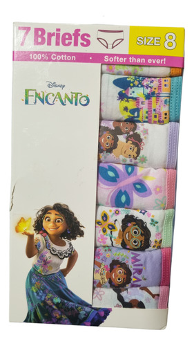 7 Pack Calzones Para Niña Disney Encanto 100% Algodón
