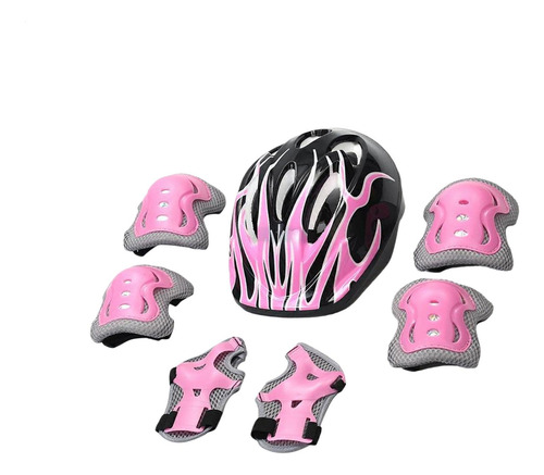 Juego De Cascos Y Rodilleras Para Niños,cascos Y Rodilleras