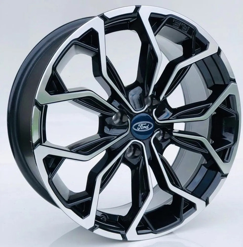 Rodas Ford Fiesta Focus Aro 16 4x108 (jogo) + Bicos Cor Preto Com Diamantado