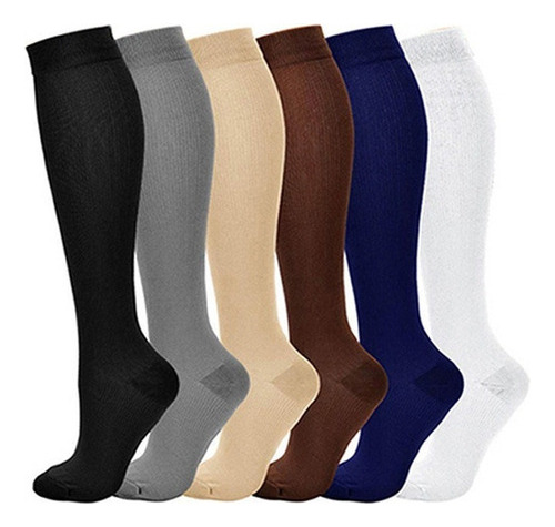 6 Pares De Calcetines De Compresión Para Varices 30-40 Mmhg