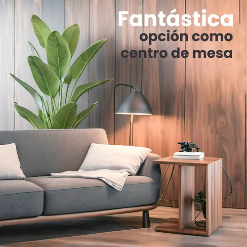 Mesa Auxiliar De Centro Madrid 2 En 1 Oficina Moderna Hogar, Nogal Oscuro