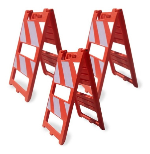 Cavalete Parede Dupla Kteli Plástico Vermelho Dobravel 3 Un