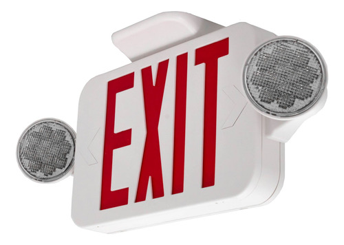 Lfi Lights - Hardwired Red Compact Combo Exit Sign Emergency