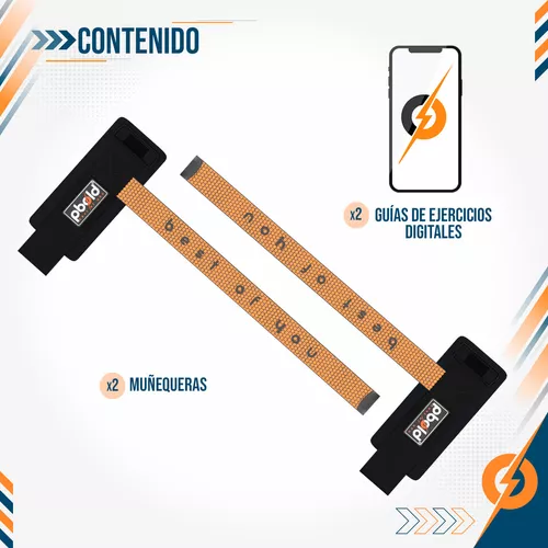 Par Muñequera Straps Pesas Gym Crossfit Correa De Soporte Naranja