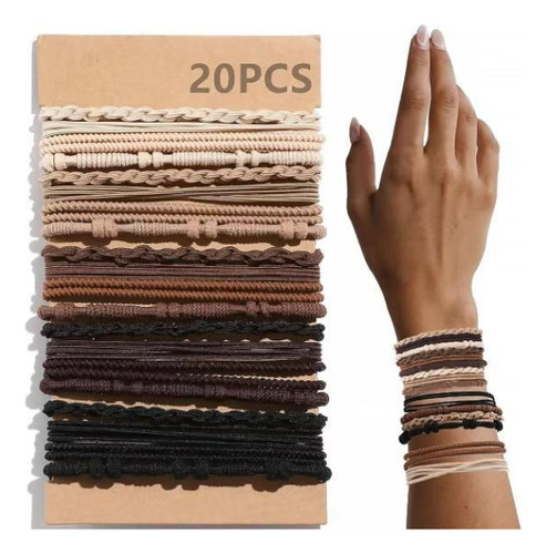 20pcs High Elasticity Hair Rope Multi Color Fashion Accessor