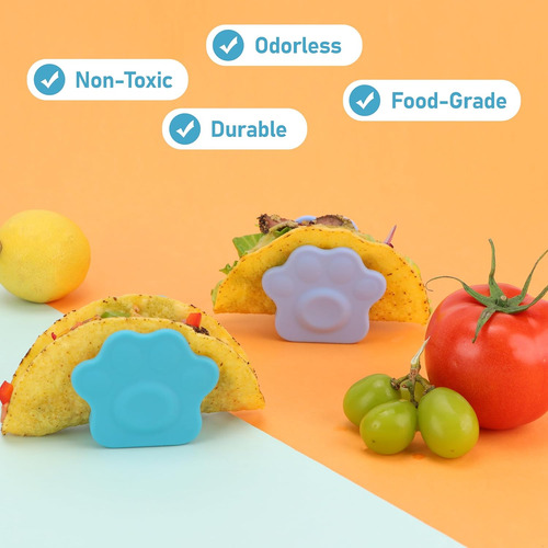 Juego De 8 Soportes De Silicona Para Tacos En Forma De Pata