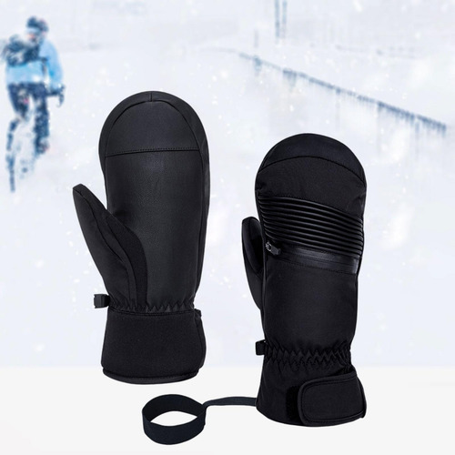 1 Par De Guantes De Esquí, Guantes Longitud Total 27cm