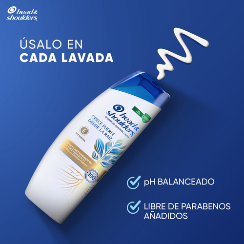 Head & Shoulders Shampoo Control Caspa Crece Fuerte 375 Ml