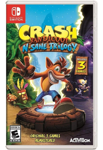 Juego Crash Nsane Trilogy Nintendo Switch Delivery Gratis