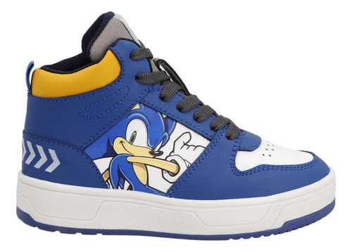 Sneaker Casual 316777pr Goma Estampado Sonic Bicolor Azul