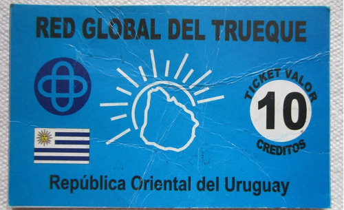 Antiguo Billete Trueque Uruguay Valor 10 Nodo Mirpa