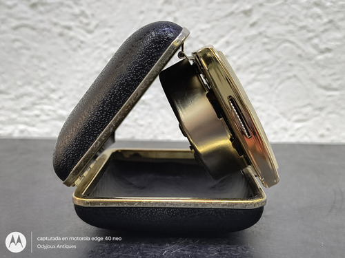 Reloj Despertador Antiguo Elgin Viajero De Cuerda Japon 70's Dorado Con Negro (Usado)