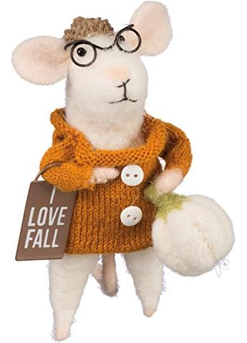 Decoración De Otoño Pbk  I Love Fall Pumpkin Mouse  (...