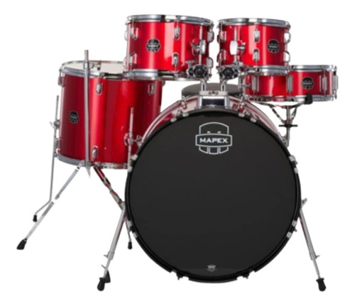 Bateria Mapex Shell Pack Só Tambores Bumbo 20 Ir Vermelha Cor Vermelho
