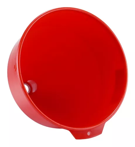 6pz Embudo Grande 5l Plástico Resistente Cubasa Rojo