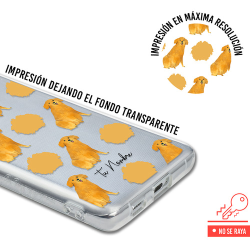 Funda Para Motorola Para Mujer Perro Golden Manchas Nombre