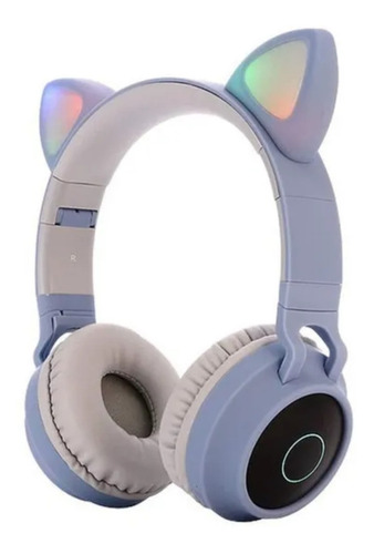 Audifono Diadema Bluetooth Fm Micro Orejas De Gato Y Luces