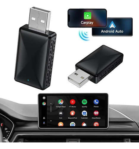 . Adaptador Sem Fio Car Play, Conversor Android Auto 2 Em 1