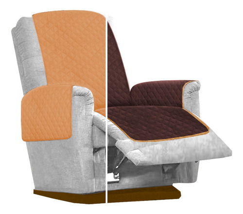 Funda Cubresillón Amarillo Reposet Sillón Reclinable 2vistas
