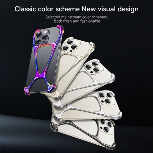 Funda De Teléfono Sin Marco De Metal Para iPhone 16, 15, 14,