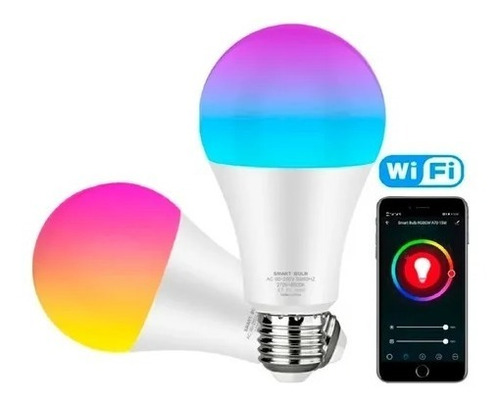 Lampara Led Smart 10w Foco Rgb Multicolor E27  App Wifi