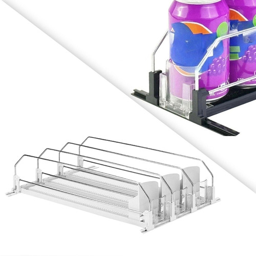 Cf Organizador De Bebidas Para Geladeira, 3 Fileiras Brancas
