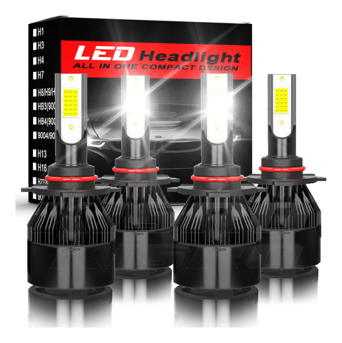 Kit De Faros Led 9005 9006 For Jeep Grand Cherokee 2005-10