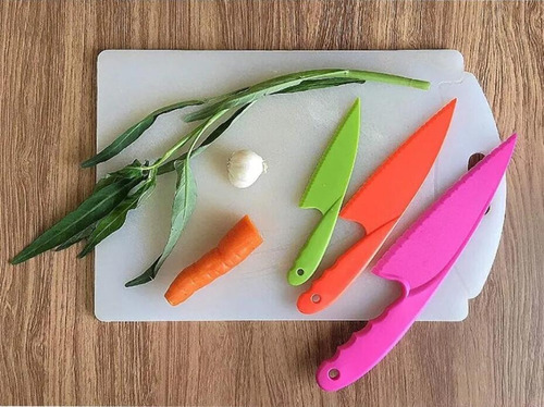 Conjunto De Facas De Cozinha Para Crianças, 3 Peças, Plástic