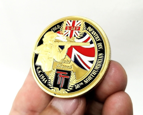 Moneda Militar, Día D, Playas Sword - Gold, Británicos