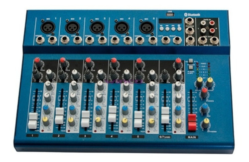 Mixer Consola Mezcladora Audio 7 Canales Efectos Winco W-237