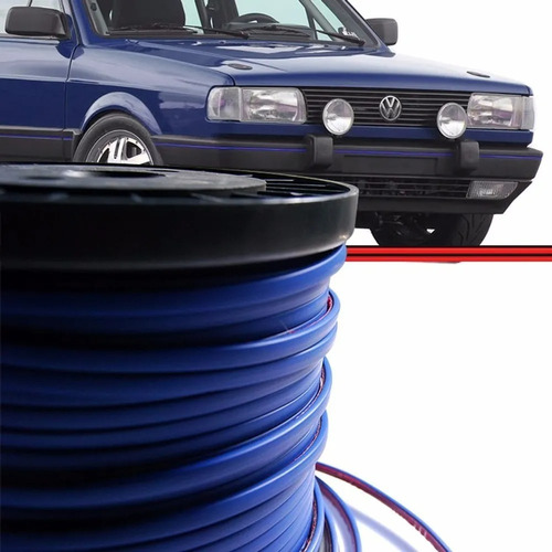 Imagem 2 de 2 de Friso Azul De 6mm Para Grade Parachoque Rolo De 3 Metros