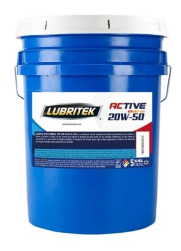 Aceite De Motor 20w50 Lubritek Active Cf-4/sg 19 Litros
