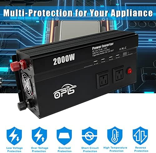 Inversor De Corriente Oplw Dc 12v A 120v 110v Ac Inversor De