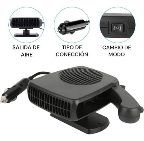 Desempañador Caloventor Cerámico 12volt 150w C/ Base D Apoyo