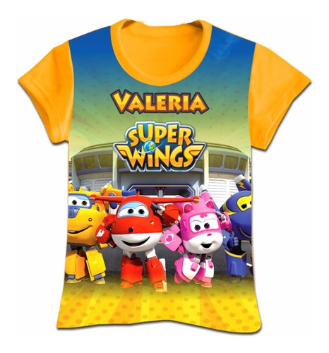 Franela Camisa Niño Super Wings En Algodon