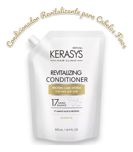 Kerasys Condicionador Revitalizante Cabelo Fino Refil 500ml