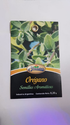 Semillas De Oregano 0,20g X Sobre La Germinadora Hortalizas