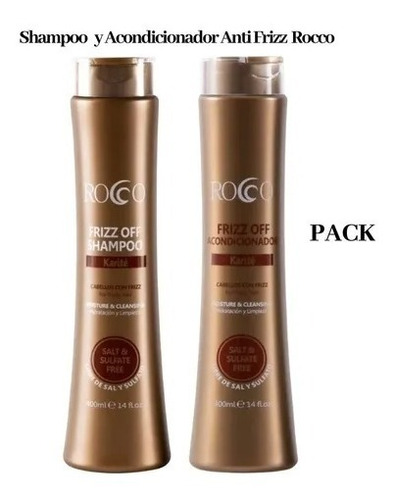 Rocco Pack Shampoo Acondicionador Sin Sal  Karite  Frizz Off