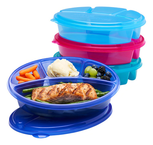 Easylunchboxes® - Fiambreras Ovaladas - Recipientes Reutiliz
