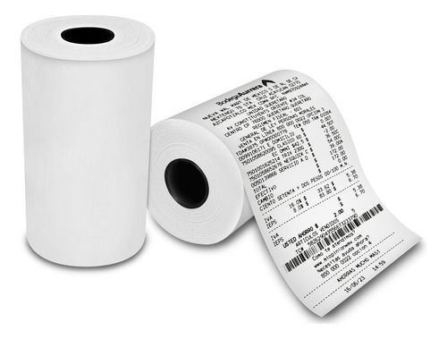 100 Rollos Papel Térmico 75x45 Miniprinter 80mm Con Iva Color Blanco